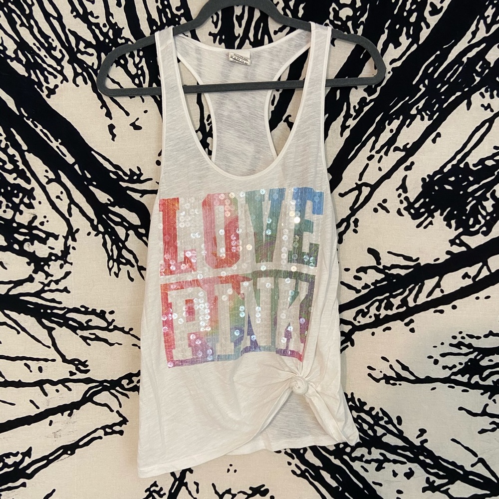 PINK | Sequin Tank - Medium